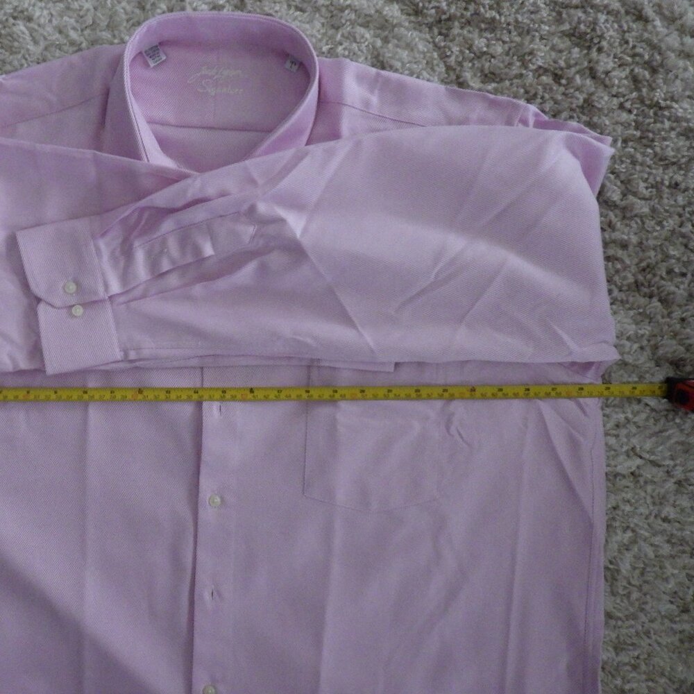 Jack Lipson Signature Men's Long Sleeve Dress Shirt Size L/18.5 Pink Dressy New - Picture 11 of 12